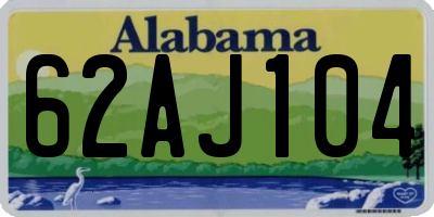 AL license plate 62AJ104