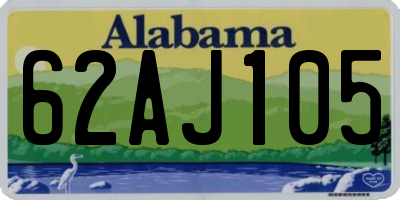 AL license plate 62AJ105