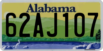 AL license plate 62AJ107