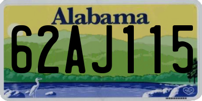 AL license plate 62AJ115