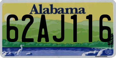 AL license plate 62AJ116