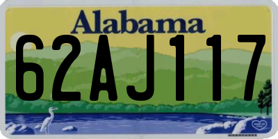 AL license plate 62AJ117