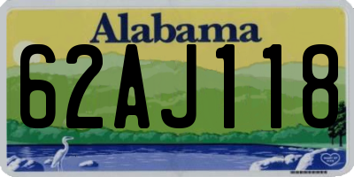 AL license plate 62AJ118