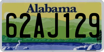 AL license plate 62AJ129