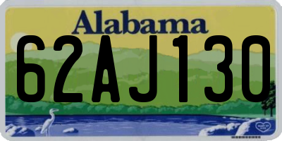 AL license plate 62AJ130