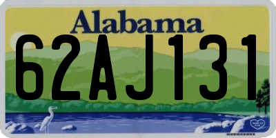 AL license plate 62AJ131