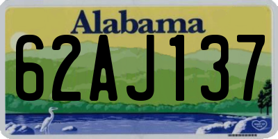 AL license plate 62AJ137