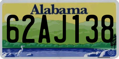 AL license plate 62AJ138