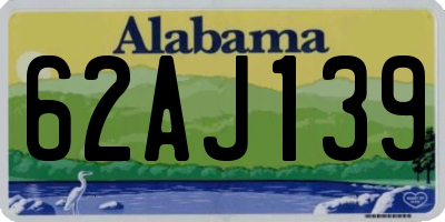 AL license plate 62AJ139