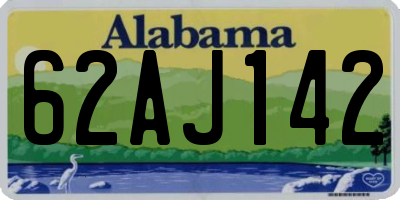 AL license plate 62AJ142