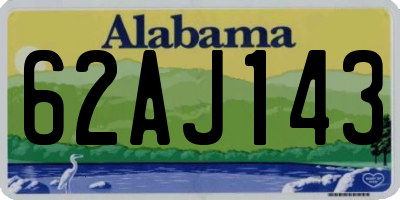 AL license plate 62AJ143