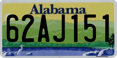 AL license plate 62AJ151