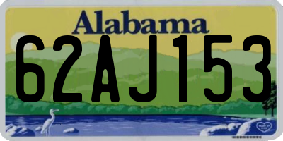 AL license plate 62AJ153