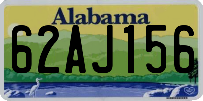 AL license plate 62AJ156