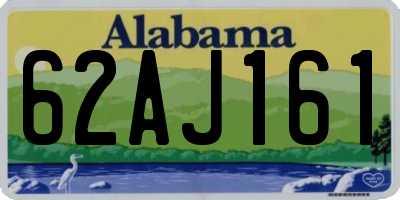 AL license plate 62AJ161