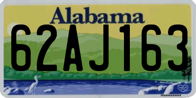 AL license plate 62AJ163