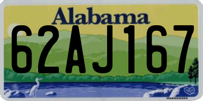 AL license plate 62AJ167