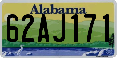 AL license plate 62AJ171