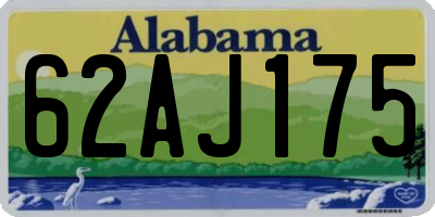 AL license plate 62AJ175