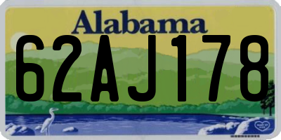 AL license plate 62AJ178