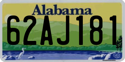 AL license plate 62AJ181