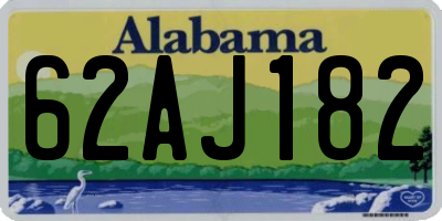 AL license plate 62AJ182