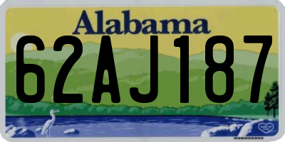 AL license plate 62AJ187