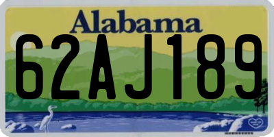 AL license plate 62AJ189