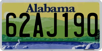 AL license plate 62AJ190