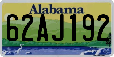 AL license plate 62AJ192