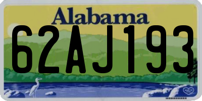 AL license plate 62AJ193