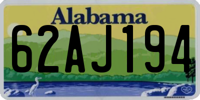 AL license plate 62AJ194