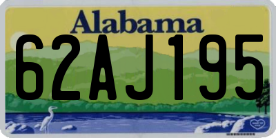 AL license plate 62AJ195