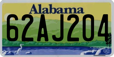 AL license plate 62AJ204