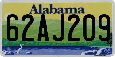 AL license plate 62AJ209