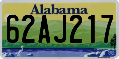 AL license plate 62AJ217