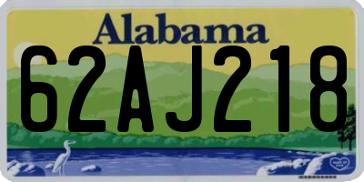 AL license plate 62AJ218