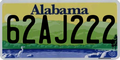 AL license plate 62AJ222