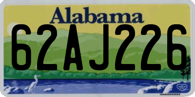 AL license plate 62AJ226