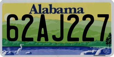AL license plate 62AJ227