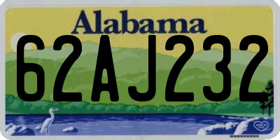 AL license plate 62AJ232