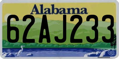 AL license plate 62AJ233