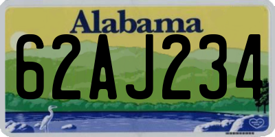 AL license plate 62AJ234