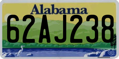 AL license plate 62AJ238