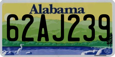 AL license plate 62AJ239