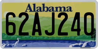 AL license plate 62AJ240