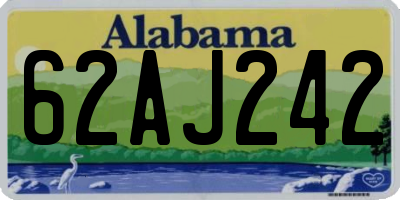 AL license plate 62AJ242