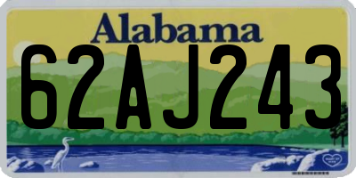 AL license plate 62AJ243