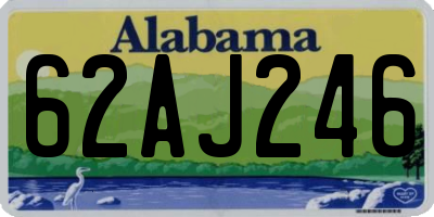 AL license plate 62AJ246
