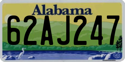 AL license plate 62AJ247